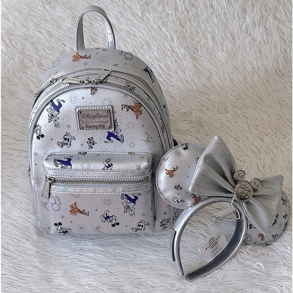 Loungefly Handbags - 2pc NWT Disney 100 Celebration Mickey & Friends Loungefly Mini Backpack retired